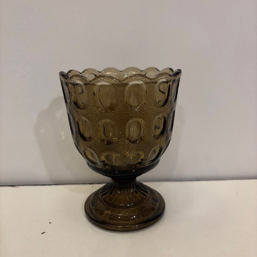 Elegant Brown Glass Goblet